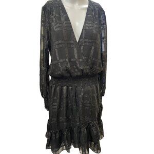 Michael Kors Women's Metallic Little Black Dress Size L SKU 1428